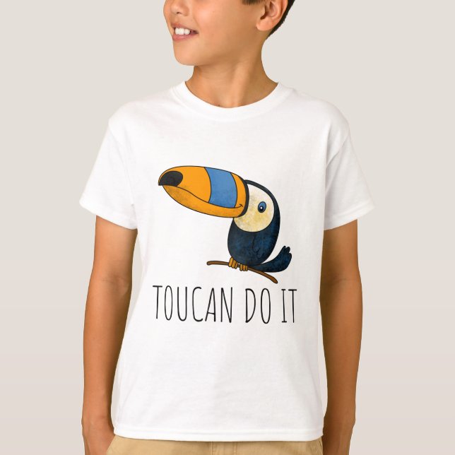 Camiseta Toucan, um tucano engraçado e bonito para crianças (Frente)