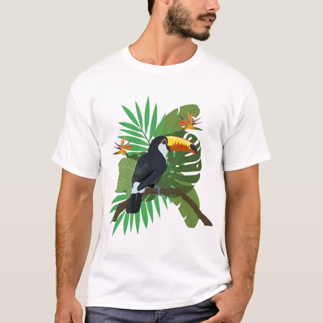 Camiseta Toucan with leaves (Frente)