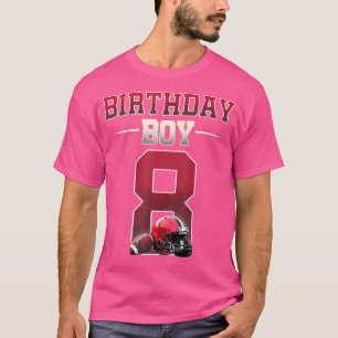 Camiseta Touchdown de Futebol Aniversário de 8 anos Menino