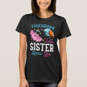 Camiseta Touchdown ou Tutu Irmã ama você Futebol Baby S