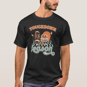 Camiseta Touchdown Season Retro Futebol Mãe Pai Vintage