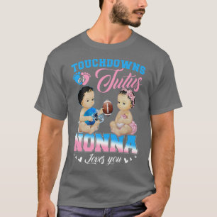 Camiseta Touchdowns ou Tutus Nonna ama sua Revelação de Gên
