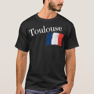 Camiseta Toulouse França Flag Cidade Francesa de Toulouse