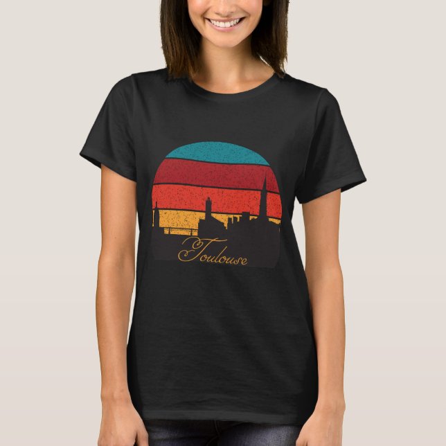 Camiseta Toulouse França Paisagem Aérea Histórica Viagem Re (Frente)