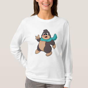 Camiseta Toupeira com cachecol