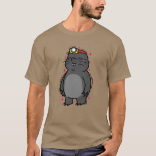Camiseta Toupeira com Lanterna Animal Mound vintage