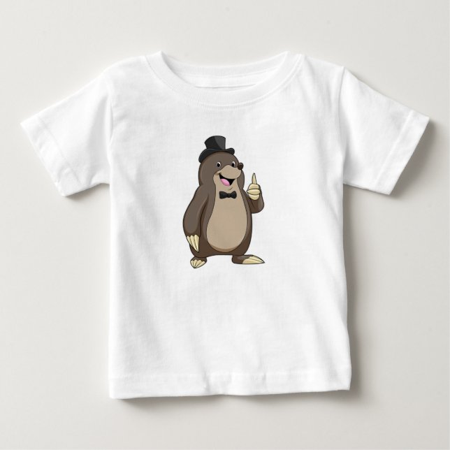Camiseta Toupeira como Noivo com Gravata (Frente)