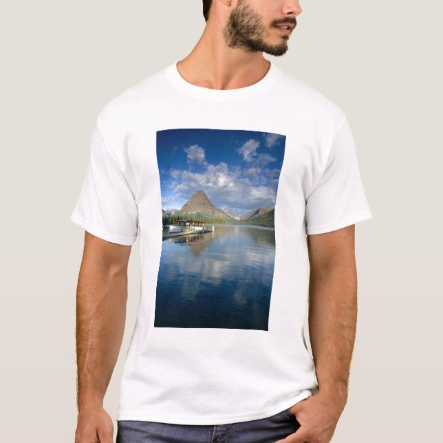 Camiseta Tour Boat Docking em Two Medicine Lake em Glacier (Frente)