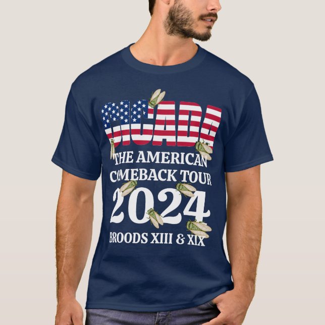 Camiseta Tour de Comeback Americano CICADA 2024 (Frente)