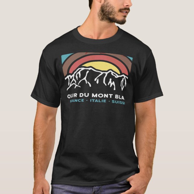 Camiseta Tour du Mont Blanc Chamonix França Itália Switzerl (Frente)