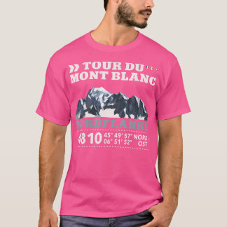 Camiseta Tour Du Mont Blanc Montblanc Mountain Hiking Tmb F