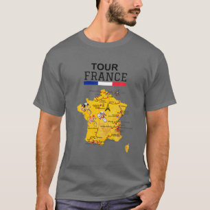 Camiseta Tour France ciclando Jersey Bicycle French Road Ra