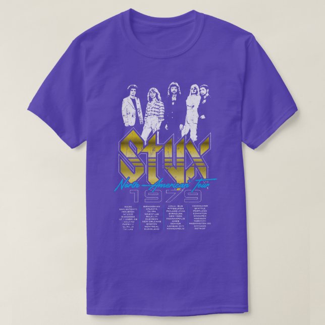Camiseta Tour norte-americano STYX (Frente do Design)