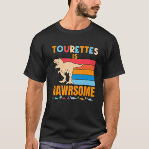 Camiseta Tourettes É Incrível Tourettes Dinossauro Dotado T
