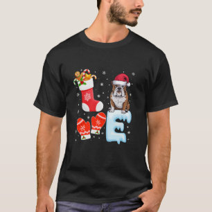 Camiseta Touro Americano de Natal no Natal do Santa Hat