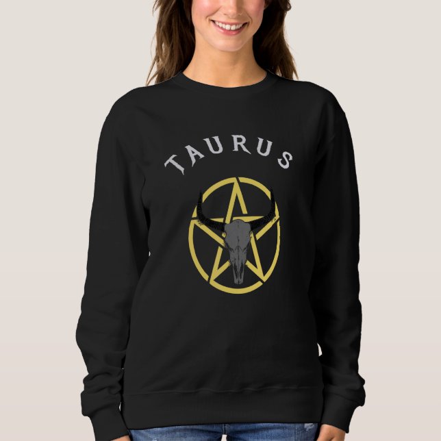 Camiseta Touro Astrológico E Pentáculo Oculto Do Taurus (Frente)