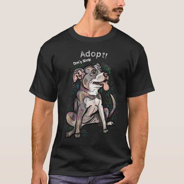 Camiseta Touro Bonito "Adote!, não compre" (Frente)