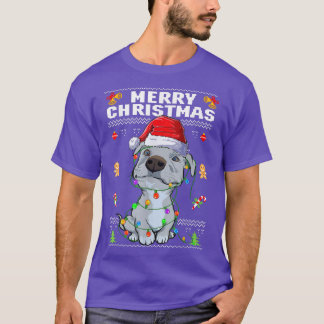 Camiseta Touro Bonito Puppy Feliz Natal Suor Feio P