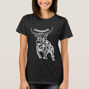 Camiseta Touro Camargue Branco Abstrato
