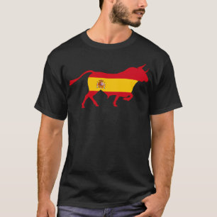 Camiseta Touro Com As Cores Da Bandeira De Espanha