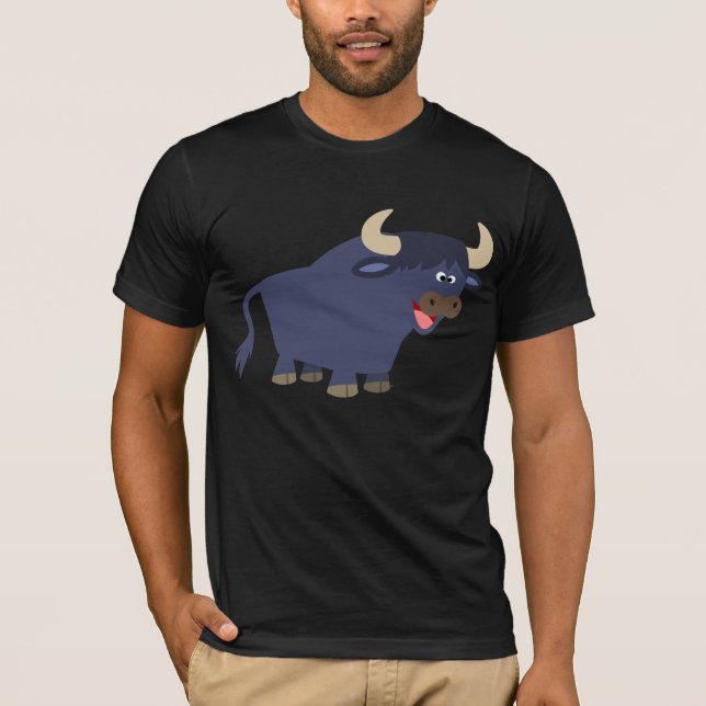 Camiseta Touro de Cartoon Bonito (Frente)