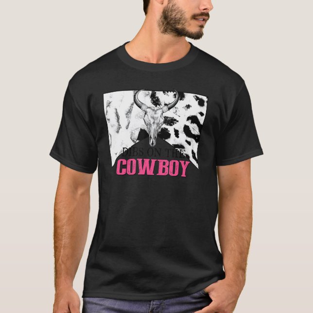 Camiseta Touro De Crânio No Cowboy Ocidental (Frente)