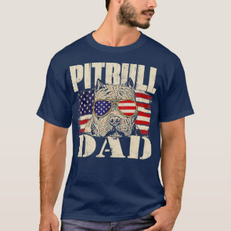 Camiseta Touro de Pai de Pitbull Touro de Lover Pibble Pitt