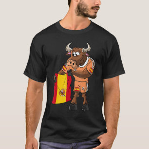 Camiseta touro do ventilador da espanha