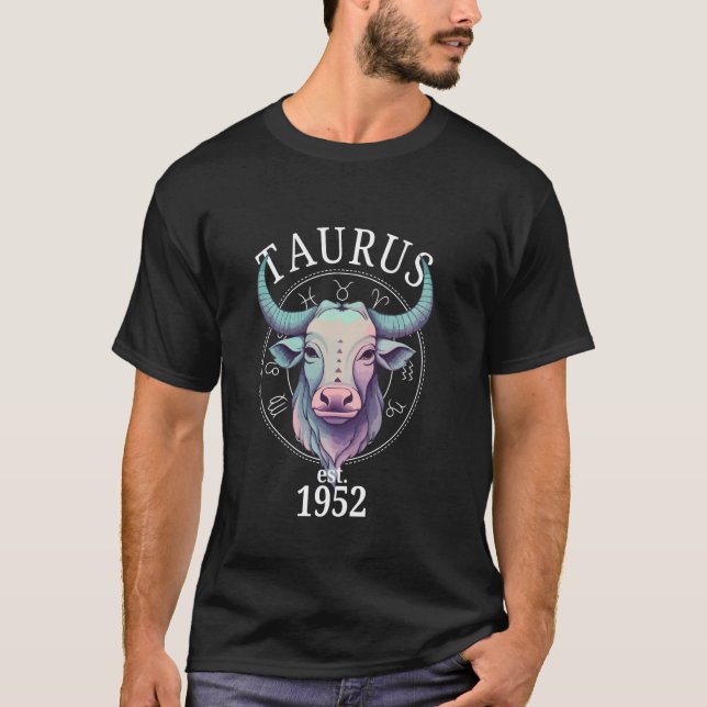 Camiseta Touro do Zodíaco nascido em 1952 (Frente)