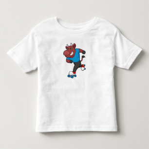 Camiseta Touro em patinagem em linha com skates