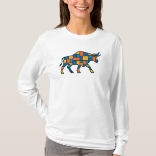 Camiseta Touro Geométrico - Bull City Mosaico Animal