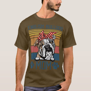 Camiseta Touro Inglês Mãe Vintage Inglês Touro Cachorro Mam