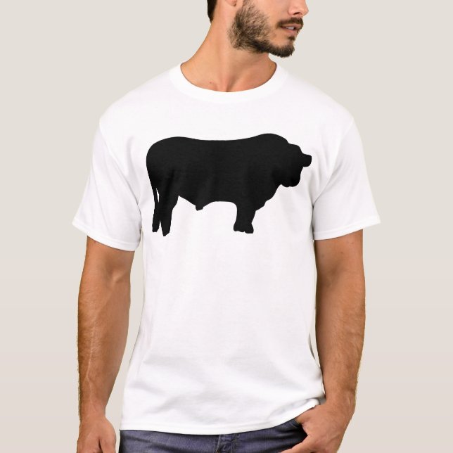 Camiseta touro preto grande de angus (Frente)