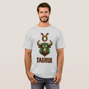 Camiseta Touro Signo do Zodíaco Mascote de Esports Verde Mo