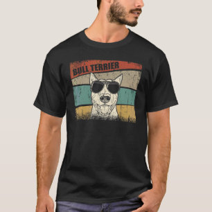 Camiseta Touro Terrier Cão Legal Estilo Retroativo Simples