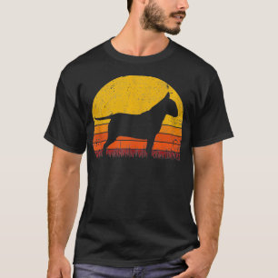Camiseta Touro-Touro-Pai Vintage Bull Terrier