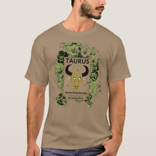 Camiseta Touro Zodíaco Mestre do Destino Arte Floral