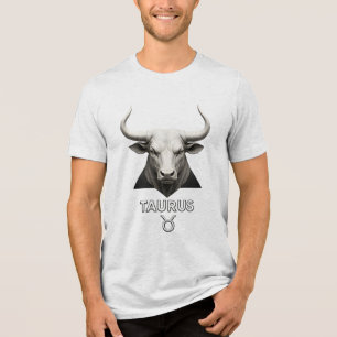 Camiseta Touro Zodíaco Touro Clássico Preto Branco Astrolog