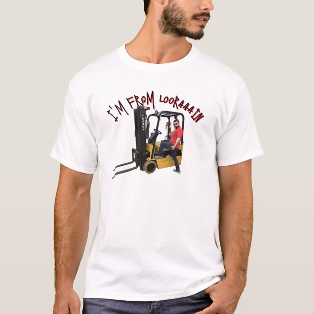 Camiseta Tow Motor Zach - Eu sou de Lorain (Frente)