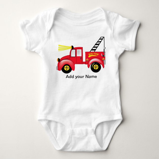 Camiseta Tow Truck "adicione seu próprio nome" (Frente)