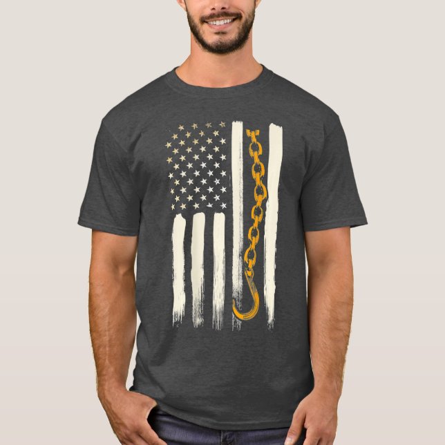 Camiseta Tow Truck Driver Image Na Parte Traseira De (2) (Frente)