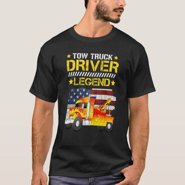 Camiseta Tow truck driver legend (Frente)