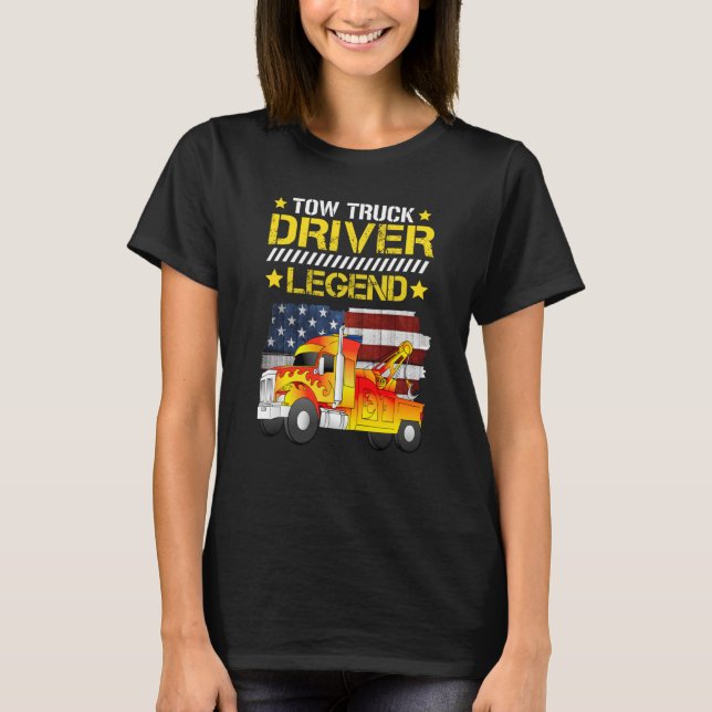 Camiseta Tow truck driver legend (Frente)
