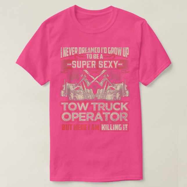Camiseta Tow Truck Operator Trucker Essential (Frente do Design)