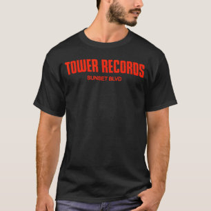Camiseta Tower Record Retro Sunset BLVD Música Vintage Holl