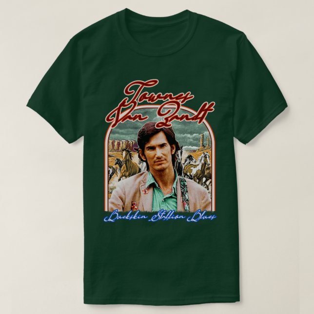 Camiseta Townes Van Zandt Retro Buckskin Stallion (Frente do Design)