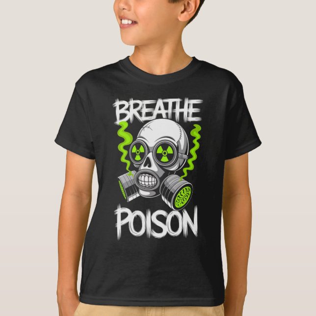 Camiseta Toxic Skull Drifter Sticker  (Frente)
