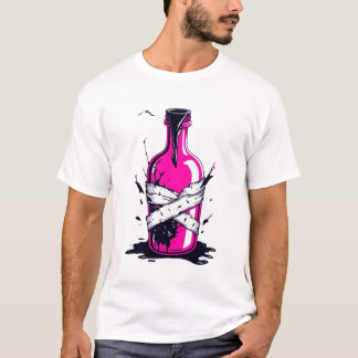 Camiseta tóxico para o vaivém rosa