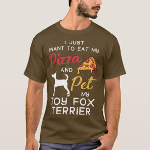 Camiseta Toy Fo Terrier Dog Pizza Lover Owner Xmas Birthday