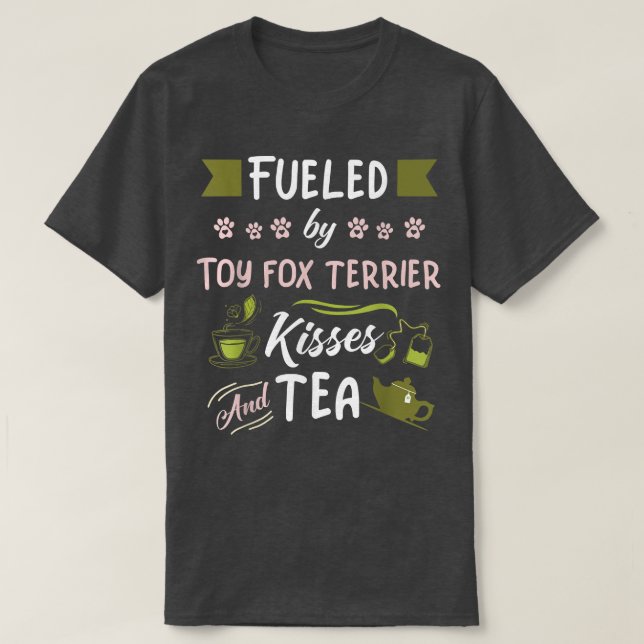 Camiseta Toy Fo Terrier Kisses e Tea (Frente do Design)